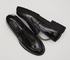 Comfort Shiny Black Leather Casual Shoes