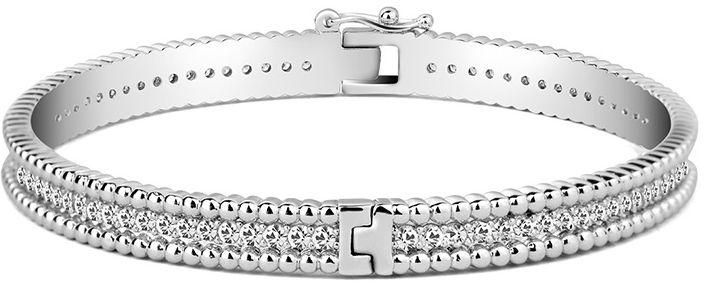 Bracelet with Zirconia Studded for Women - Silver, B0222