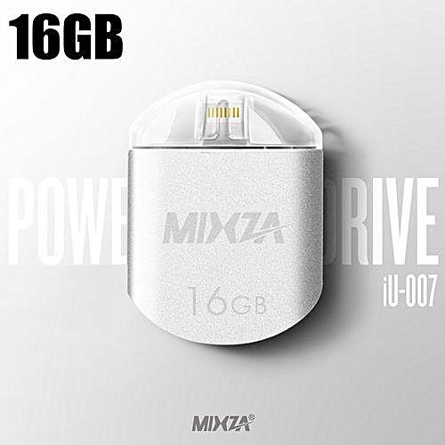 Generic MIXZA IU - 007 2 In 1 OTG Micro USB 8 Pin Flash Drive With USB 3.0 Cable 16GB - Silver