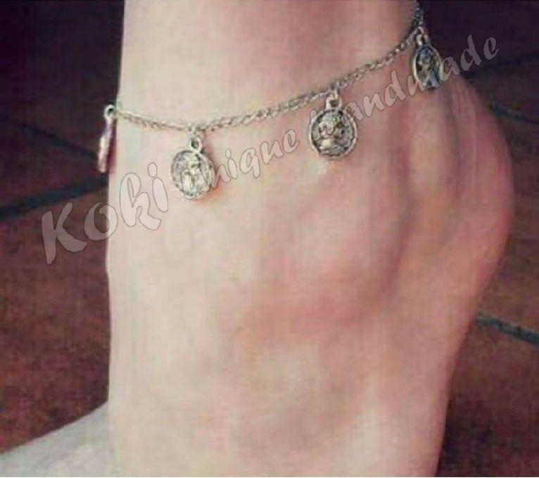 Koki Unique Handmade Silver Anklet With Medium Coins