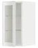 METOD خزانة حائط مع أرفف/باب زجاجي, أبيض/Lerhyttan صباغ أسود, ‎30x60 سم‏ - IKEA
