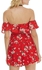 Zaful Floral Printing Sexy Mini Jumpsuit - Red
