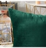 4-Piece Solid Pattern Decorative Pillow Velvet Aqua Green 65 x 65centimeter