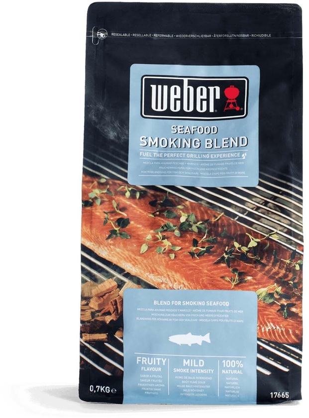 Weber Seafood Smoking Blend Wood Chips Fruity Flavour Brown 700g