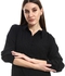 Andora Prominent Stitches Buttons Down Shirt - Black