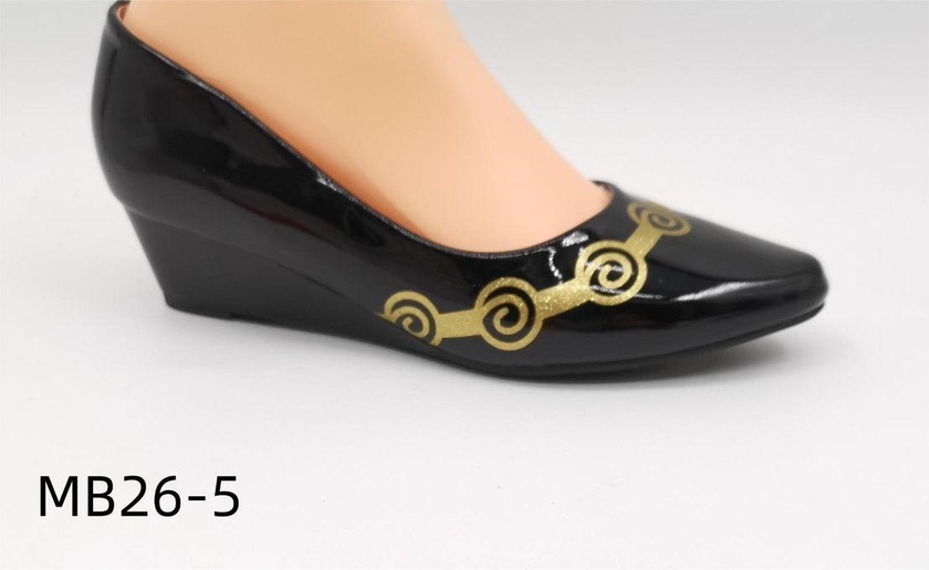 Taiyu Ladies Midlow Wedge Shoes -black