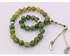 Handmade Elegant Natural Green Fire Agate Stone Rosary