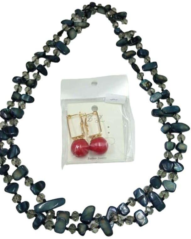 Shinny Stone Beautiful Necklace And Earrings