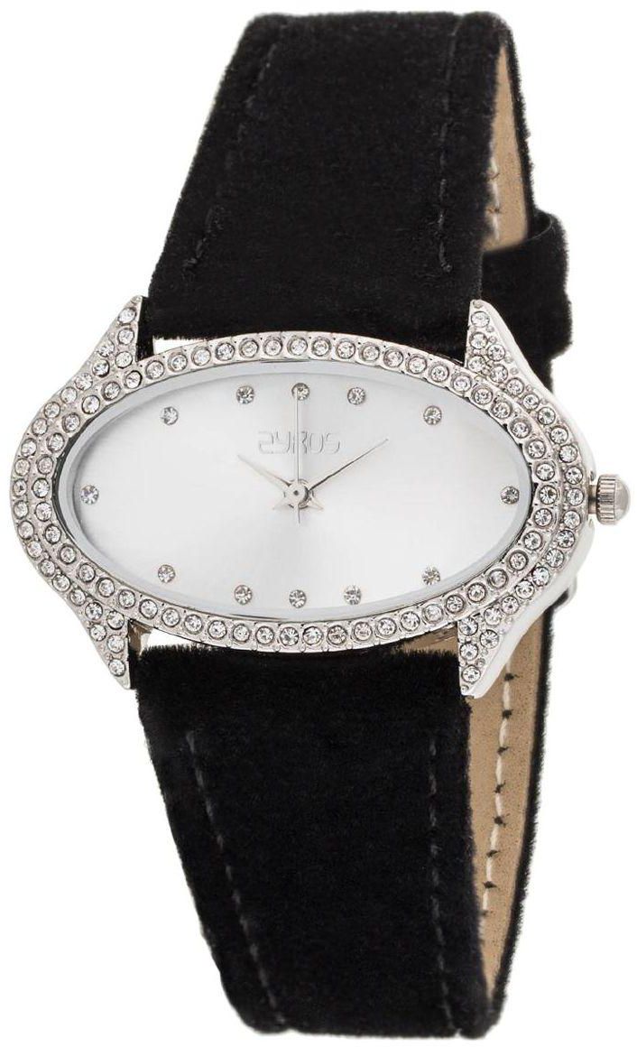 Zyros Women's Silver Dial Fabric Band Watch - 15F066F110211W
