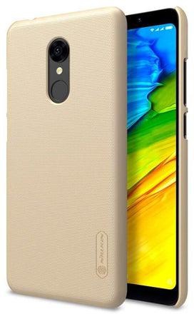 Plastic Super Frosted Shield Case Cover With Screen Guard For Xiaomi Redmi 5 Gold