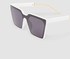 Sunglass With Durable Frame Lens Color Grey Frame Color White للنساء