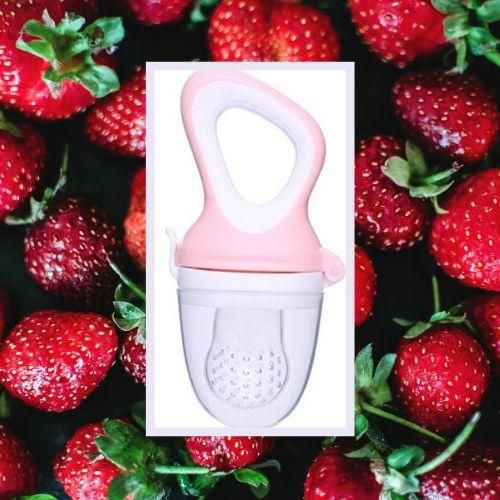 Baby Fruit Teether Triangle Shaped (Pink)