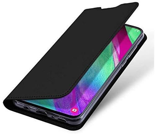 DUX DUCIS Case for Samsung Galaxy A30, Ultra Fit Flip Folio Leather Case Cover with [Kickstand] [Card Slot] [Magnetic Closure] for Samsung Galaxy A30 (Black)