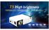 جهاز عرض T5 LED جديد ذكي 1080P HD جهاز عرض المسرح المنزلي مع مكبرات صوت ستريو 100 ANSI WiFi USB HDMI SD بطاقة سماعة رأس جاك صوت 3.5 ملم ونسخ الهاتف المحمول