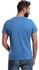 Diadora Printed Cotton Half Sleeves Men T- Shirt - Blue