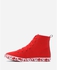 Genuine Printed Sole Hi-Top Sneakers - Red