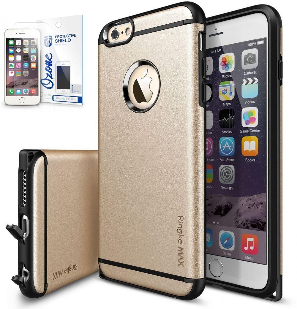 Ringke Max Double Layer Heavy Duty Shock Absorption Case & Ozone Screen Guard for Apple iPhone 6/iPhone 6S