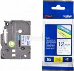 Brother P-touch 12mm TZ-233 Laminated Tape, 8 m, Blue on White