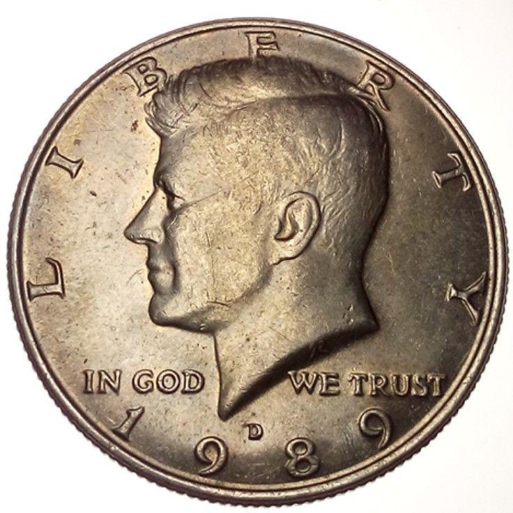 نصف دولار امريكي جون كينيدي 1989 م