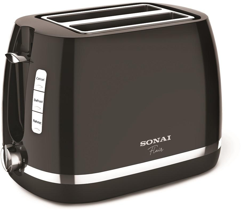 Sonai Flair Toaster, 2 Slices, 870 Watt, Black - SH-1820