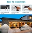 LED Solar Powered Outdoor PIR Motion Waterproof Wall Light Black