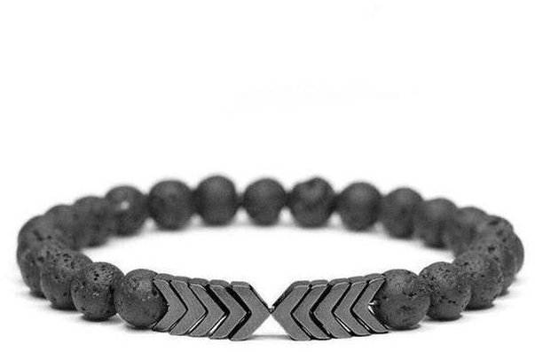 Bracelets - Black - Lava, Himatite