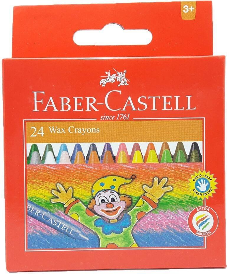 Faber Castell 24 Color Wax Crayons [120057]