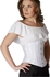 Floral Brocade Under Bust Corset With G-String White Lc51A00Xxl