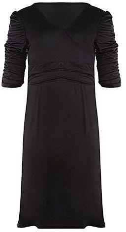 Fashion Women Brief Pure Color A-line Dress - Black