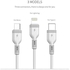 GOLF GC-75I Lightning USB Cable, Fast Charging 2A Sync Charge Cable USB to Lightning Cable With 1.0m Durable Anti-Tangle Cord and Over-Current Protection