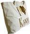 Fashion Jute Sequin "I Love Kenya" Tote Bag - Large A3 Size