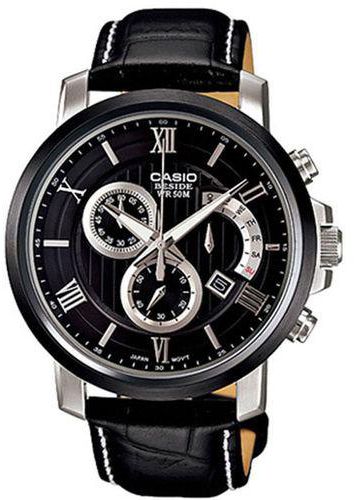 Casio BEM-507BL-1A Leather Watch - Black