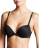 Calvin Klein Women's Perfectly Fit Push Up Plunge Memory Touch Bra, Size 34 C - Black