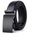 Men's Belt Leather Automatic Buckle Belts-Black