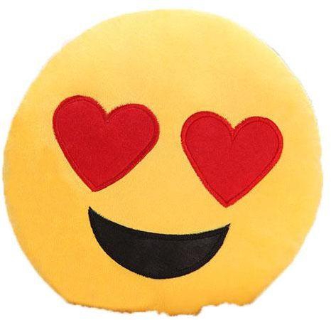 Emoji Smiley Emoticon Yellow Round Cushion Stuffed Plush Soft Pillow