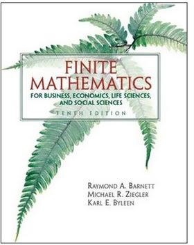 Finite Mathematics For Business Economics, Life Sciences And Social Sciences Paperback English by Michael Ziegler - 10 June 2004