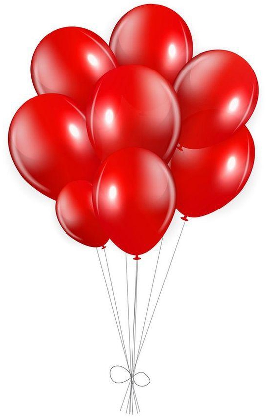 100pieces Of Red Decorating Party Balloons