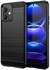 For Xiaomi Redmi Note 12R Pro 5G Brushed Texture Carbon Fiber TPU Phone Case - Anti-Slip & Shock Absorber - Black