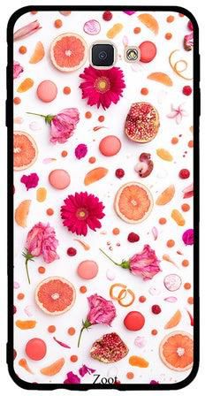 Thermoplastic Polyurethane Skin Case Cover -for Samsung Galaxy J7 Prime Flowers Fruits Flowers Fruits