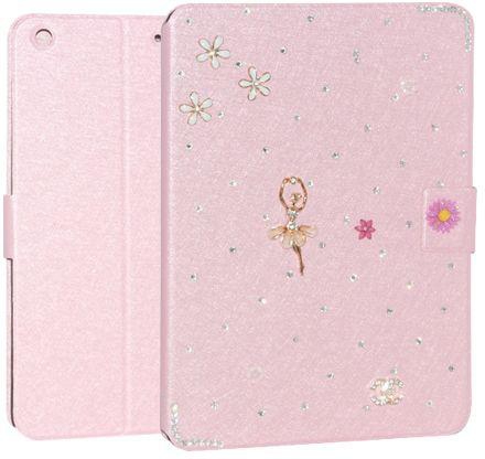 Book case 3D crystal design for Apple ipad Air ‫( screen protector included) Pink