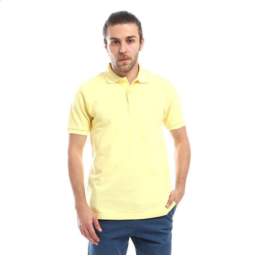 Andora Short Sleeve Polo Shirt For Men - Yellow