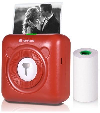 Portable Bluetooth Connection Wireless Mini Thermal Photo/Label/Recept Printer Red