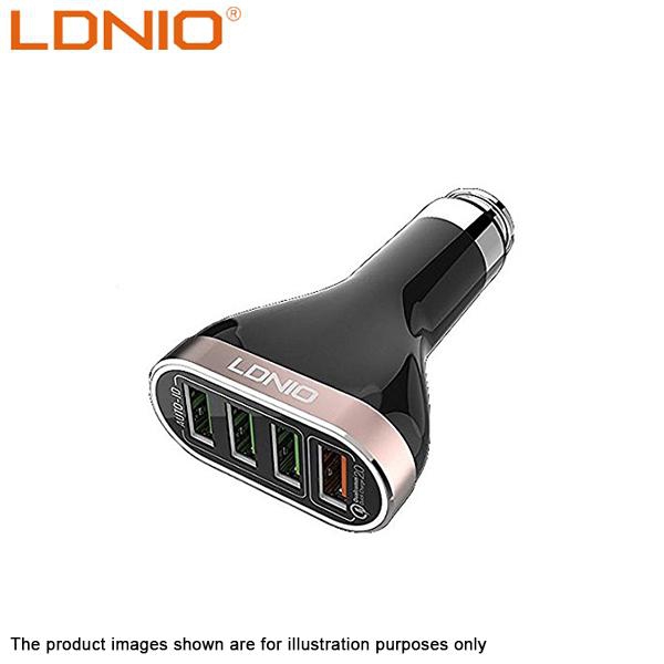 LDNIO C701Q 4 USB 6.6A FAST Car Charger (Black)