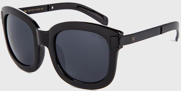 Nile Women Semi Round Sunglasses - Black