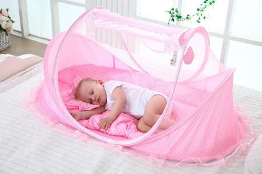 Happy Baby Pop Up Baby Bed Net -Pink Polka Dot