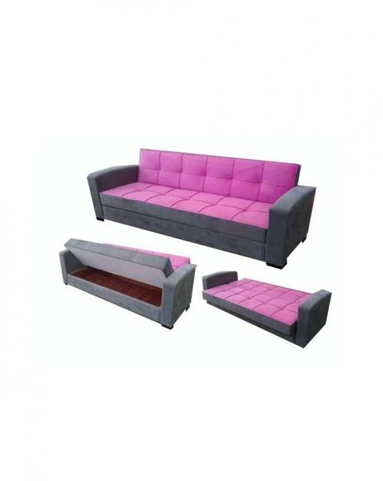 Generic Sofa Bed - Pink * Grey