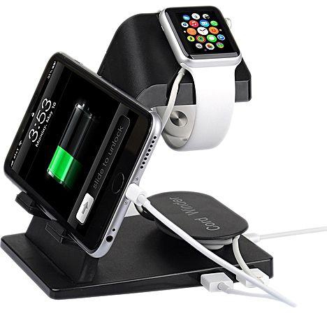 Sunsky Itian A16 Bracket Charger Holder For Apple Watch 38mm And 42mm / Iphone 6 And 6 Plus / Iphone 5 And 5s And 5c / Ipad(black)