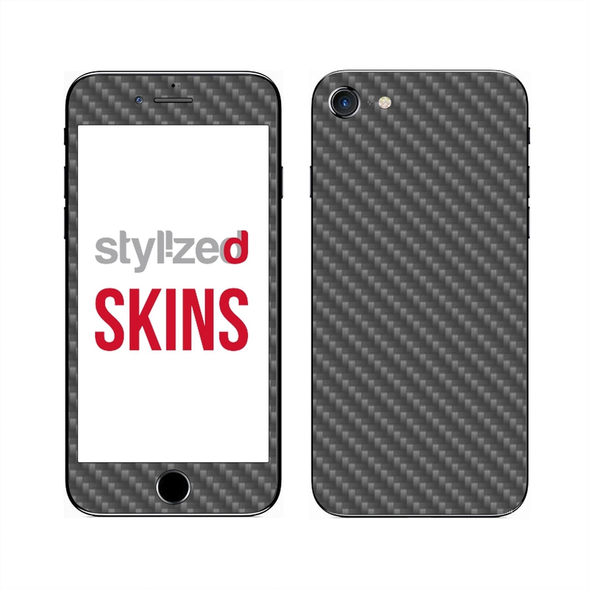 Stylizedd Premium Vinyl Skin Decal Body Wrap for Apple iPhone 7 - Carbon Fibre Anthracite
