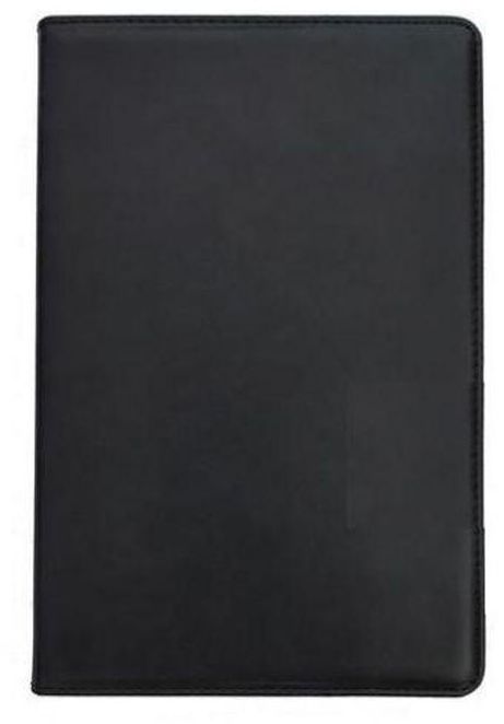 غطاء حامل فاخر من جلد البولي يوريثان قابل للطي لجهاز Samsung Galaxy Tab S7FE مقاس 12.4 بوصة ، أسود