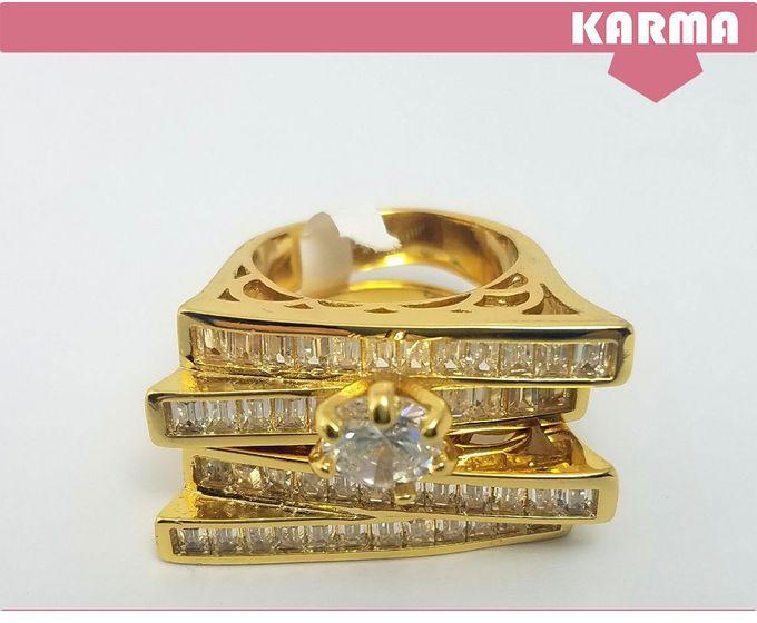 Generic Chinese Gold Twins Ring With Zircon Cubic - Gold Plated
